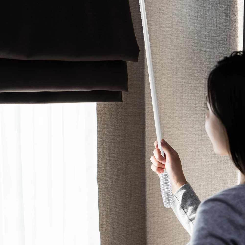 

Curtain Pull Wand Lightweight Aluminum Alloy Rust Resistant Manual Sliding Drapery Pull Rod Replacement for Venetian Blinds