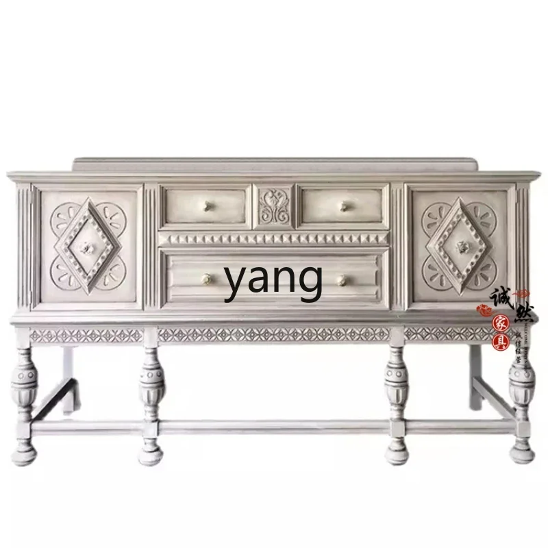 

LH retro entrance cabinet villa living room decorative cabinet white old dining side cabinet