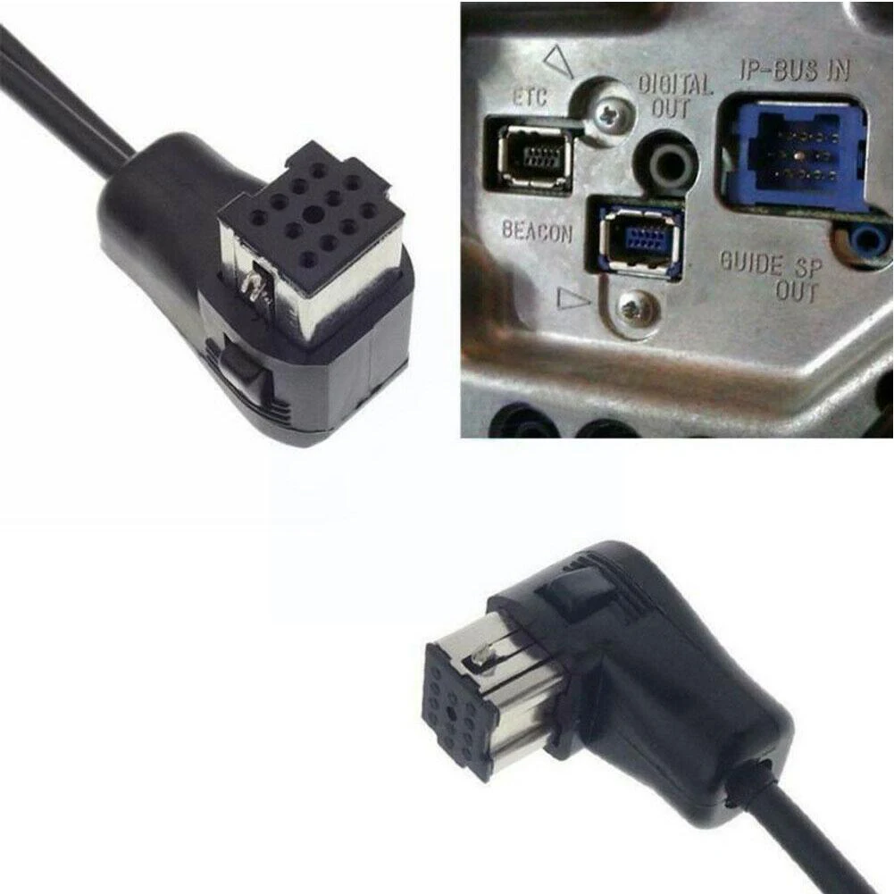Car-Compatible Receiver For Pioneer Ip-Bus 11Pin Aux Receiver Adapter Radio Stereo AUX Cable Adaptor Microphone