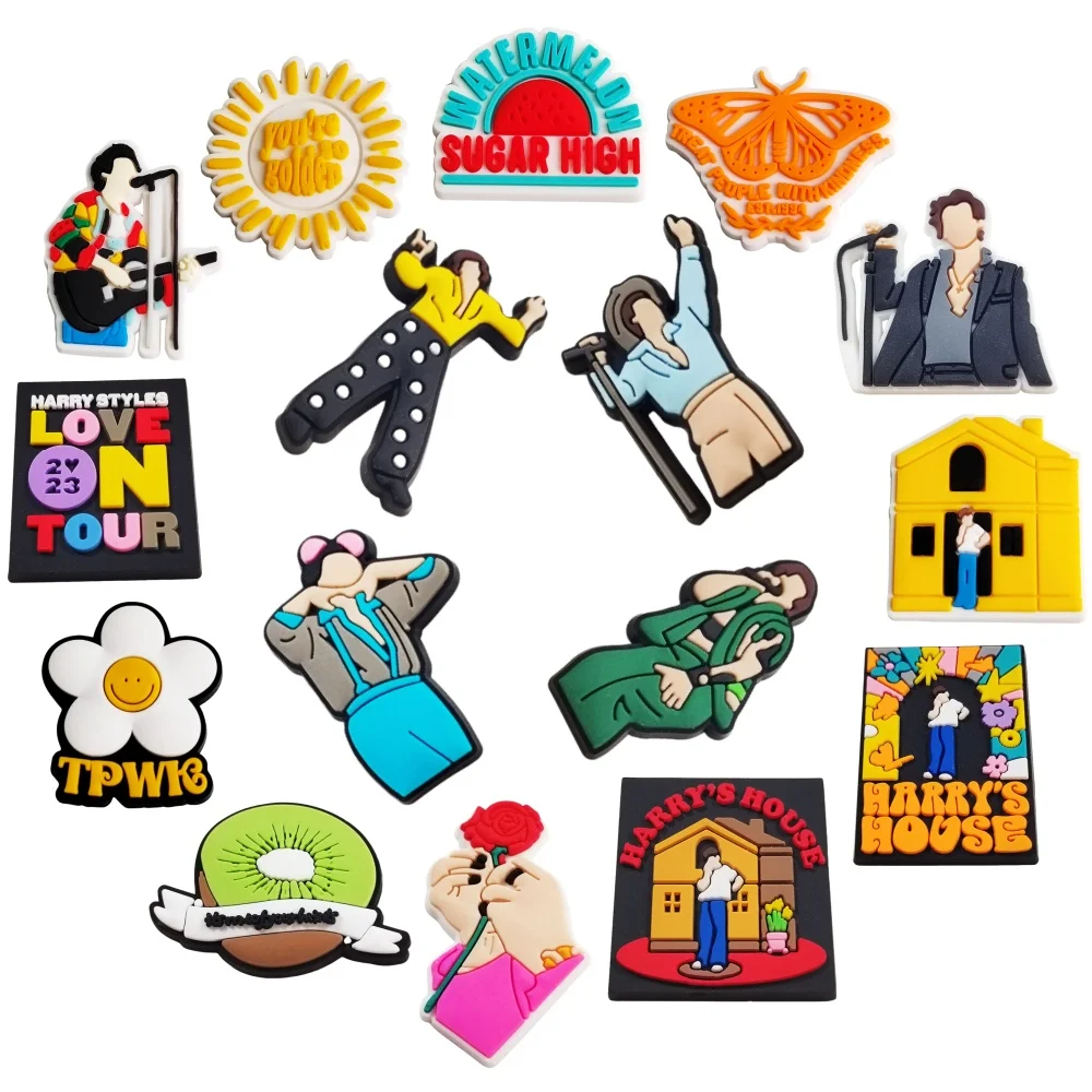 16Pcs Singer Shoe Charms for Any Shoes with Holes,music-themed Charms perfect gifts for Party Favors