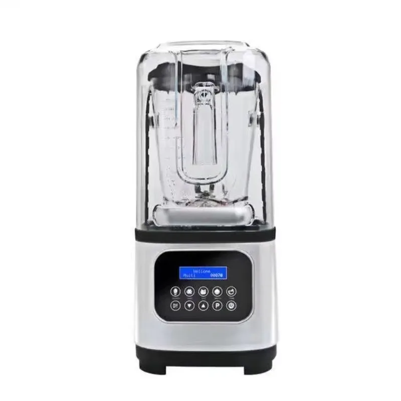 

110V 220V Commercial Juicer, Silent Food Cooker with Lid, Home Office Smoothie Ice Crusher