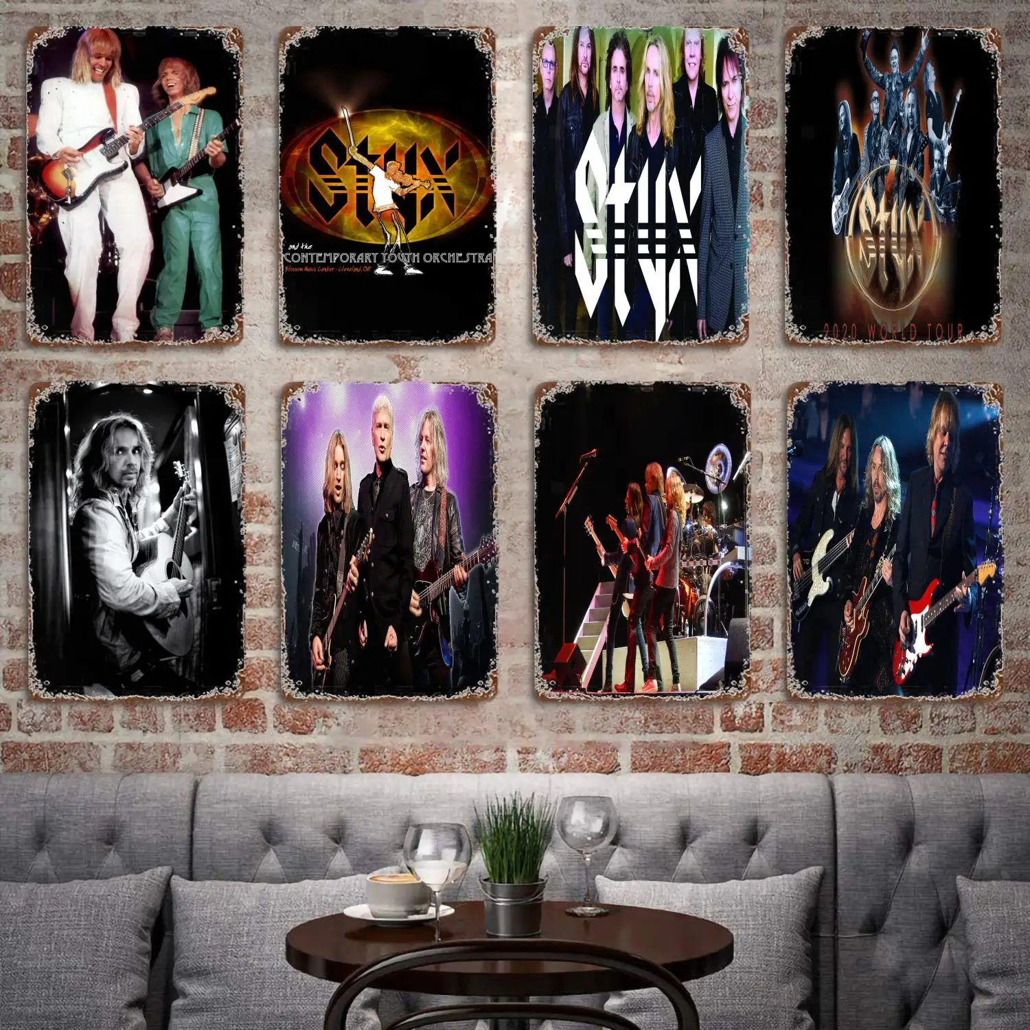 

Styx Band metal Decor Poster Vintage Tin Sign Metal Sign Decorative Plaque for Pub Bar Man Cave Club Wall Decoration