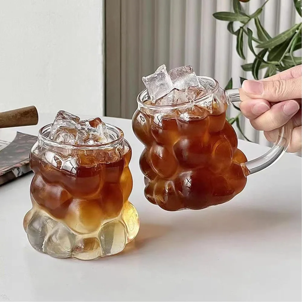 350ML Glass Coffee Mug Creative Cup Sleeve Glass Cup Glasses Coffeeware Beautiful Tea Mugs Beer Mug