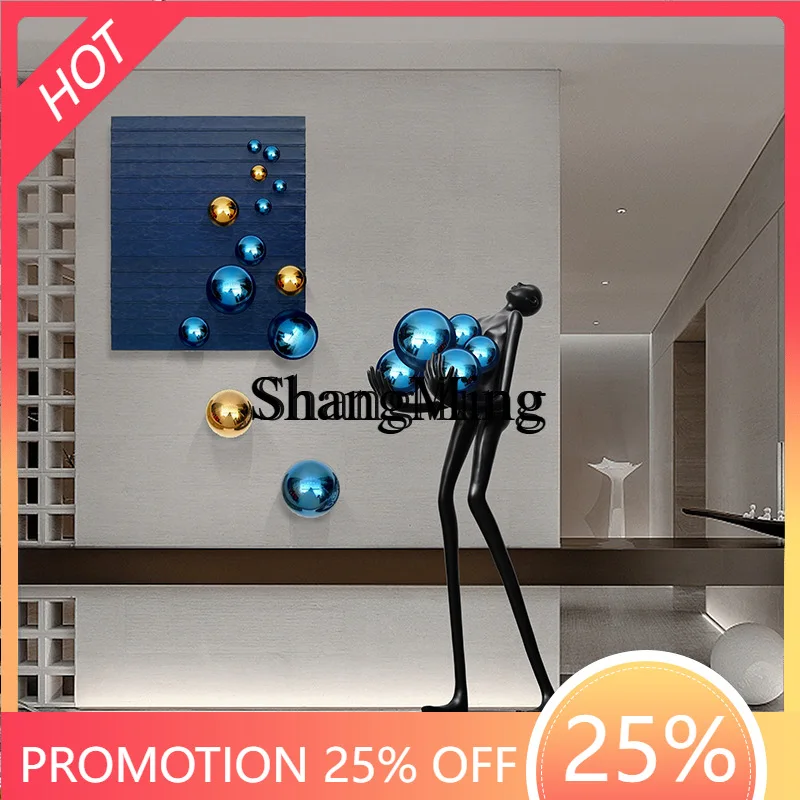 

FG office living room floor decoration modern abstract art spherical figure sculpture hotel lobby