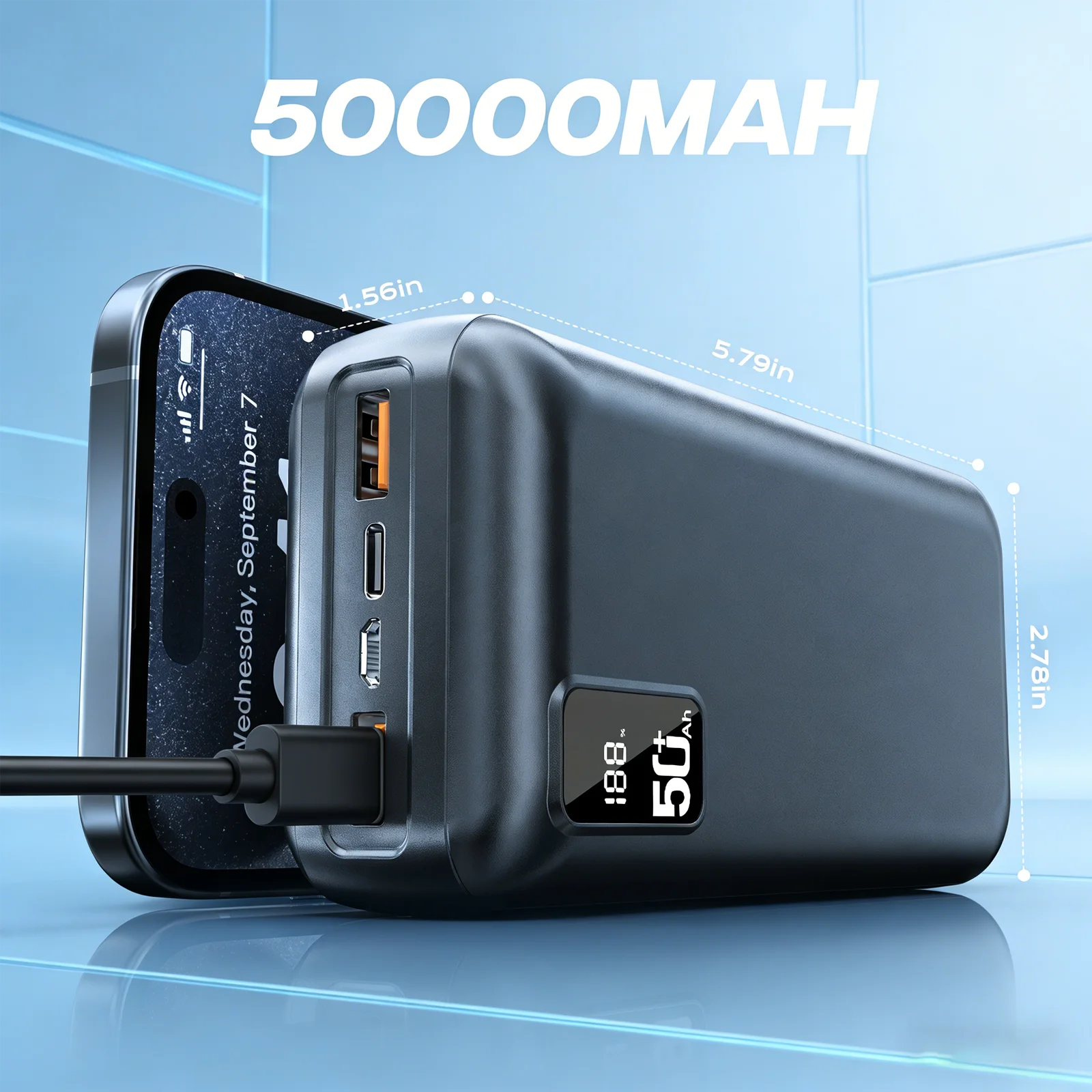 Hganus 22.5W 파워 뱅크 50000mAh QC - Solar Emergency Charger 리뷰 및 가격