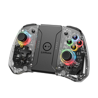 hot KS41 RGB Colorful Transparen For Switch Bluetooth Controller Wireless Joypad Gamepad Joystick Support Vibration Six-axis