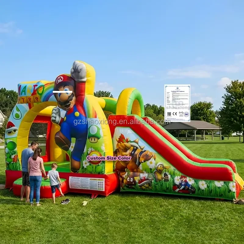 Commercial Outdoor Kids Toddlers Inflatable Castle Cartoon Jumping Bouncy Castle Slide Combo Inflatable Bounce House with