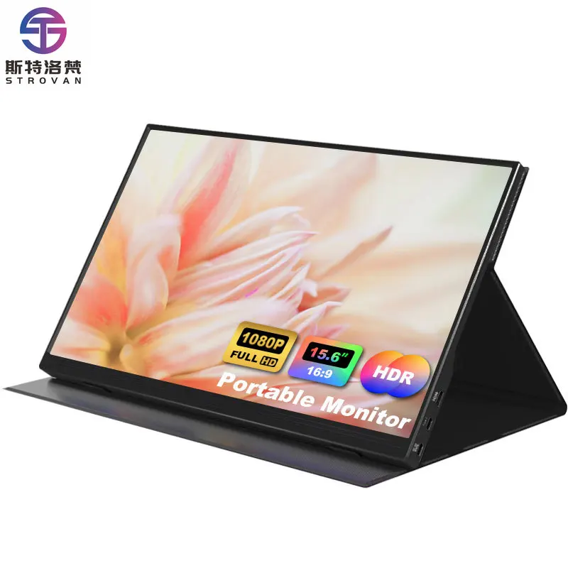 1080P Ultra-Narrow Bezel Ultra-Thin Slim Unibody Design 15.6 Inch 1080p Mini HD Portable  Support