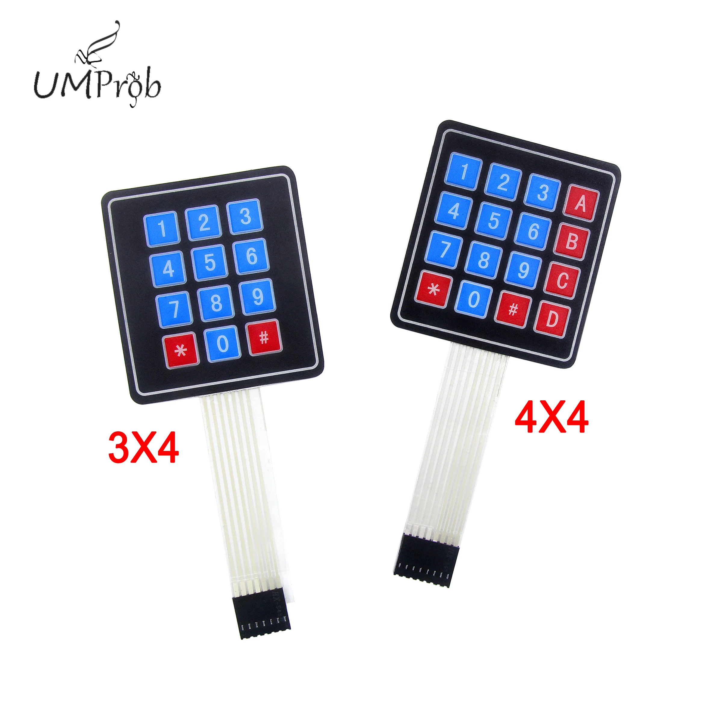 

16 Key Membrane Switch Keypad 4X4 3X4 Matrix Keyboard for arduino Diy Kit