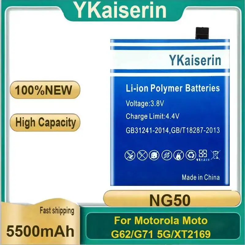 

Replaceable 5500Mah NG50 Mobile Phone Battery For Motorola Moto G62 G71 5G XT2169