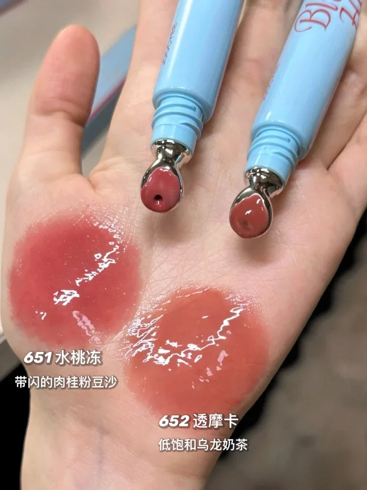 Joocyee Cosmetic Winter Blue Christmas Matte Solid Lip Glaze Hydrating Water Gloss Hydrating Applesauce Blush Longlasting Makeup