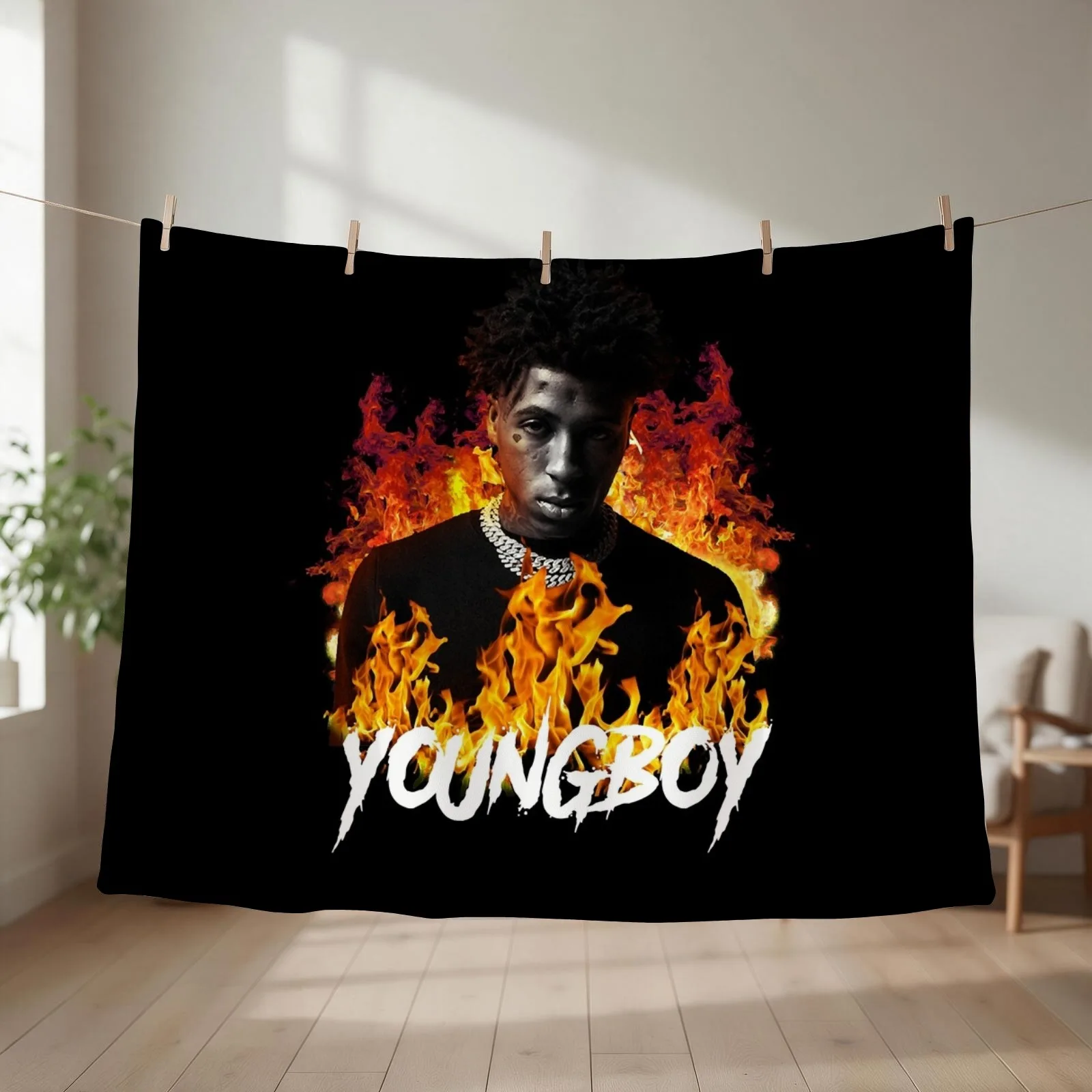 Young boy For Fans Throw Blanket couch cozy soft plush fuzzy picnic outdoor blanket
