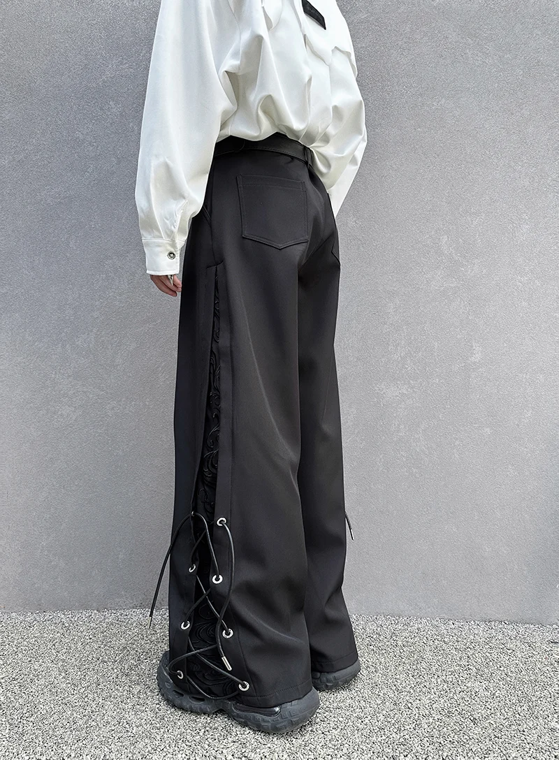 2025 Summer New Fashion Trend Casual Pants Youth Popular Handsome Men Loose Casual Design Sense Long Pants