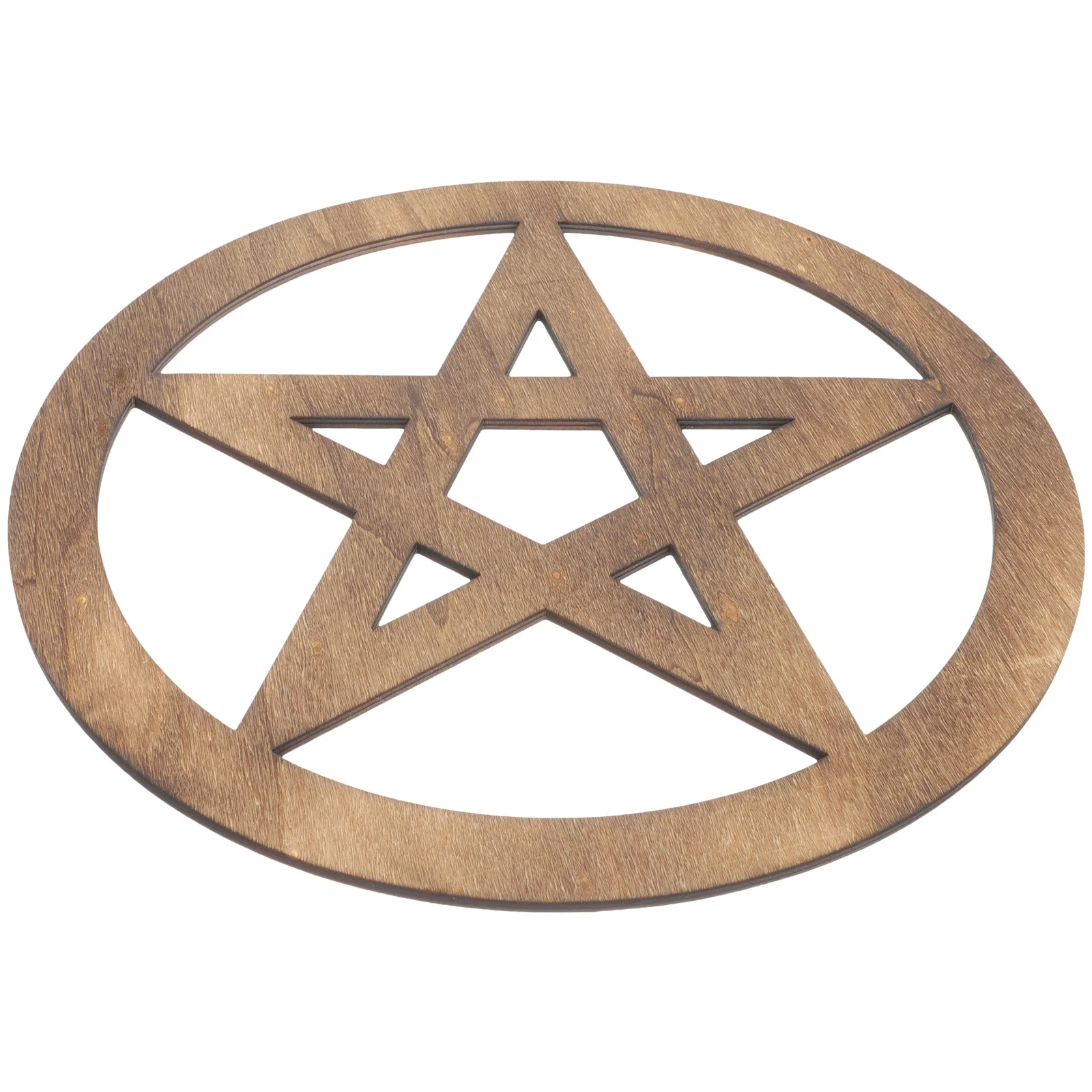 Pentagram Decoration Pentacle Retro Style Wooden Carving Home Signs Fashion Altar Props Practical Ceremony Office Tile