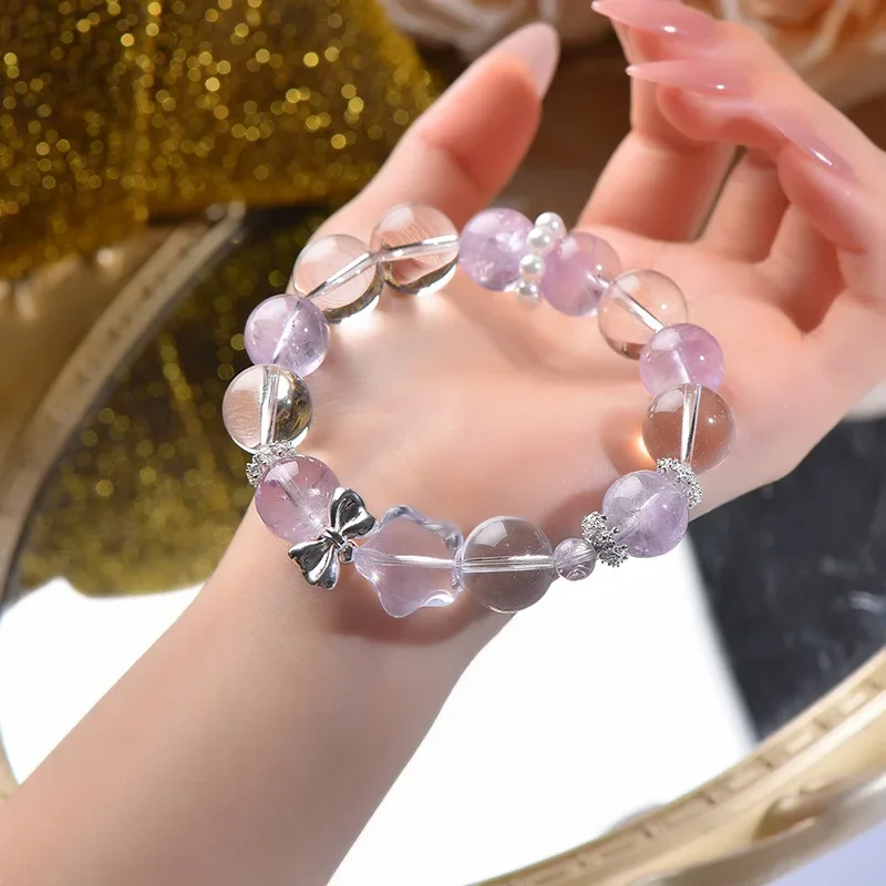 

Natural Lavender Amethyst Bracelet Women's Light Luxury Fashion Lucky Bracelet