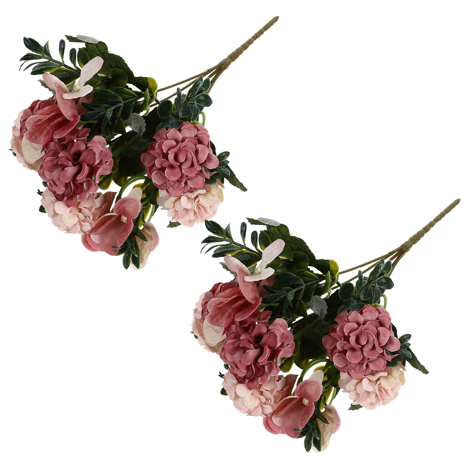 

2 Pcs Artificial Hydrangea Flower Decor Dining Table Home Bridesmaid Bridal Wedding Bouquet Stylish Plastic Material Easy Clean
