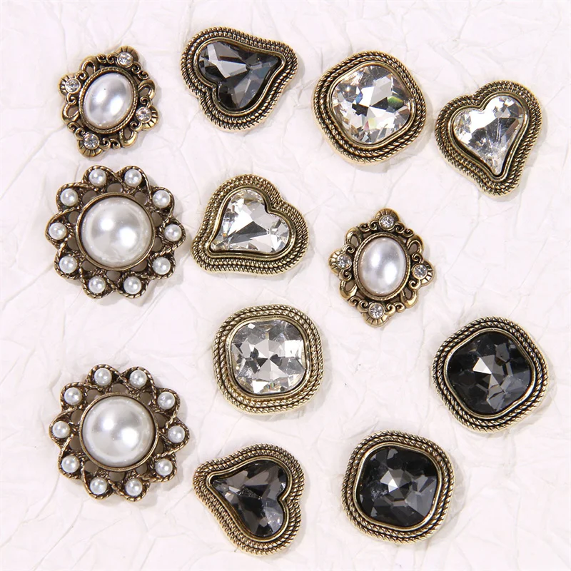 

Retro style 50pcs/lot glass core cartoon hearts/square/rounds shape alloy floating locket charms diy jewelry garment accessory