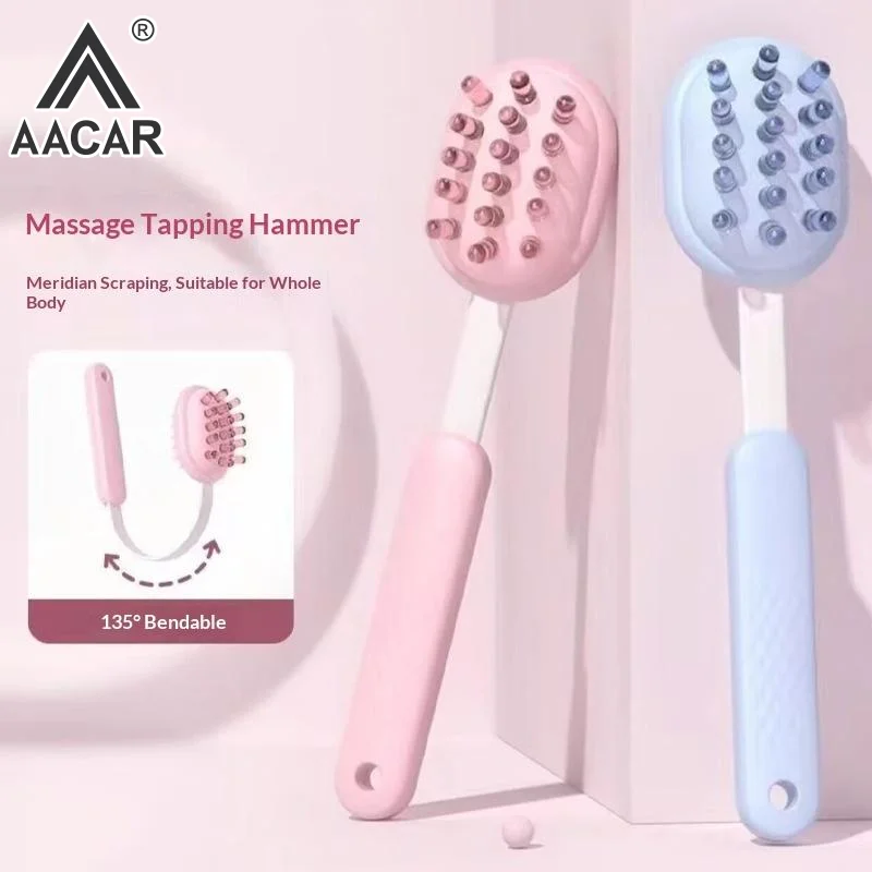 Adjustable Handheld Massage Stick Double Side With Hanging Hole Meridian Massage Hammers Telescopic Multi-Purpose
