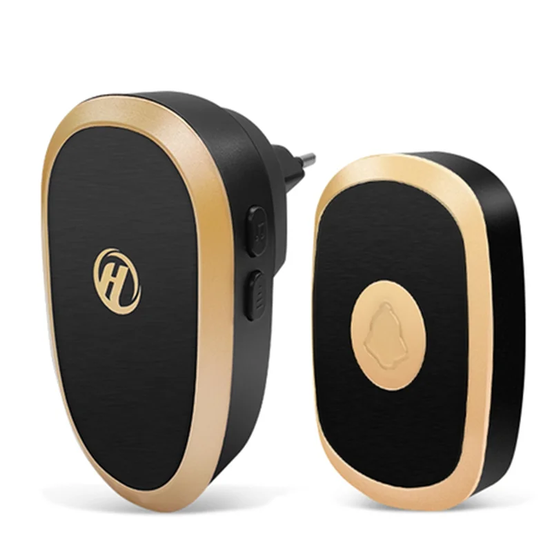 Беспроводной дверной звонок AA84 RGB с цветным светом, 38 музыкальных дорожек, 4 уровня, уличный кинетический дверной звонок с радиусом действия 150 м