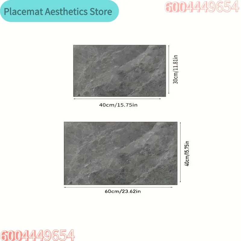 Simple Grey Marble-Style Kitchen Countertop Drying Pad, Water-Absorbing Diatom Mud Design - Anti-Slip Quick-Drying Surface, Dish