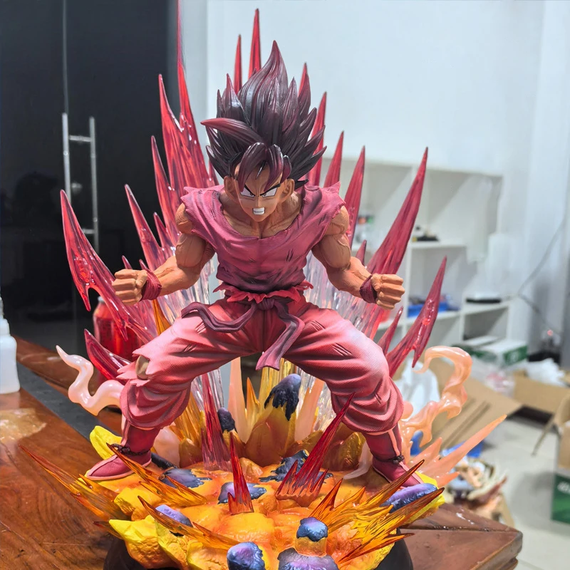 38cm Kaiouken Son Goku Figurine Dragon Ball Son Goku Action Figures PVC Anime Collection Model Toys Ornamen Birthday Gifts