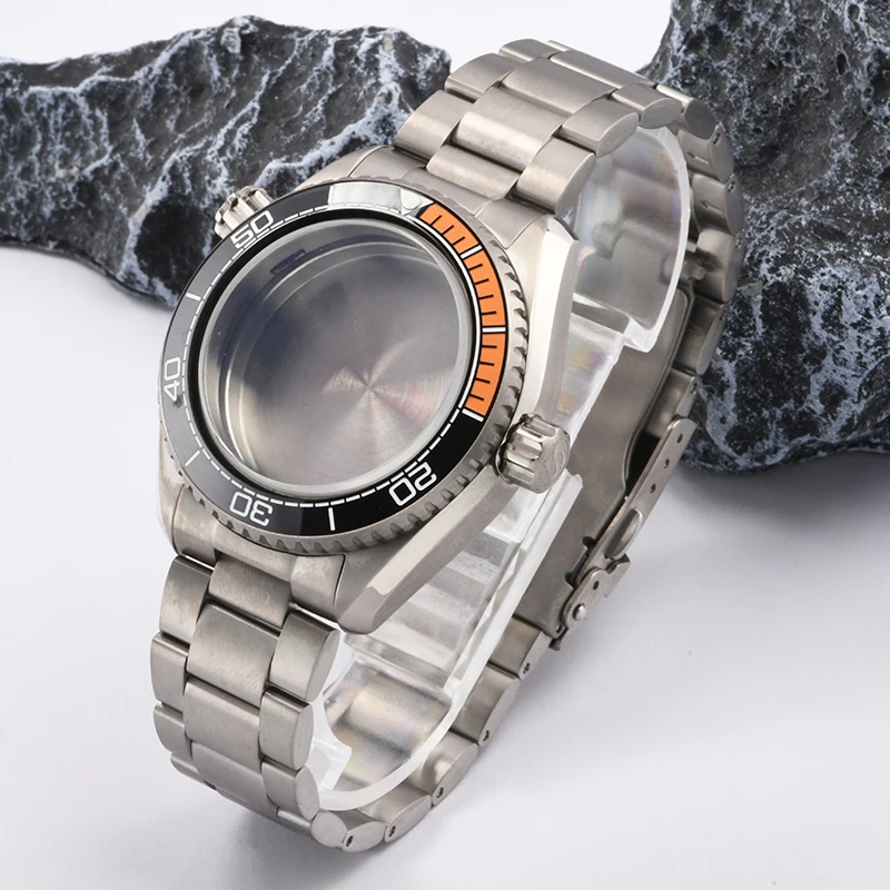 HEIMDALLR Watch case 41mm Titanium case Sapphire Glass super lume Waterproof For NH35 NH36 Automatic Movement fit Seiko mod case