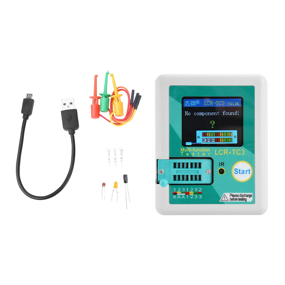 Multi-Function Transistor Tester, LCR-TC3, Display LCD, Diodo Triode Capacitor, resistor, medidor de teste, multifunções Multímetro