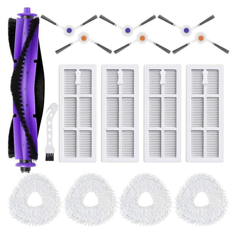 

AT19-Replacement Parts Kit For Narwal Freo Robot Vacuum Cleaner- Main Roller Brush, Hepa Filters, Mop Pads& Side Brush Accessori