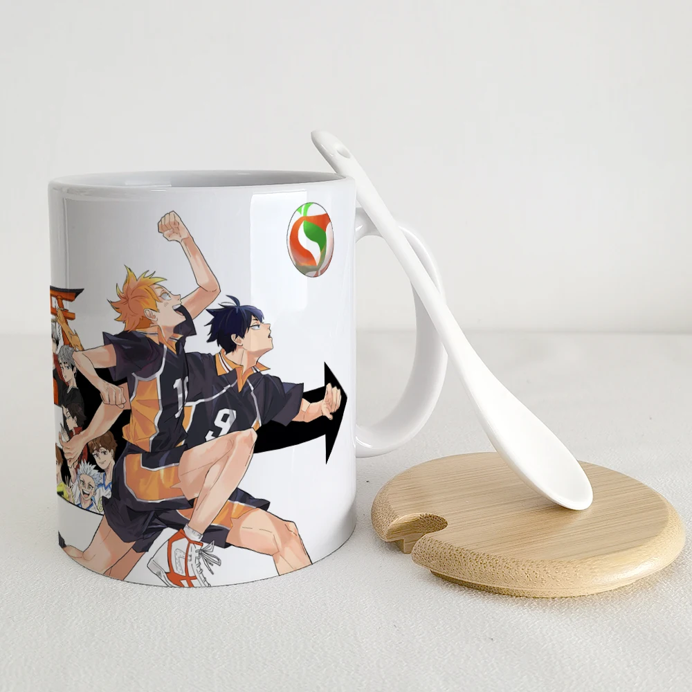 

Anime Haikyuu!! Shoyo Hinata Tobio Kageyama Kei Tsukishima Cosplay Water Glass Ceramic Cup Mark Mug Accessories Mascot Xmas Gift