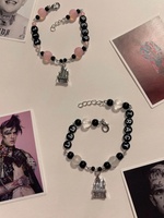 Lil peep lil Tracy castles themdx bracelet set GBC - G59 - emo - goth - music artist - peep - Gus - handmade - jewelry - beaded-