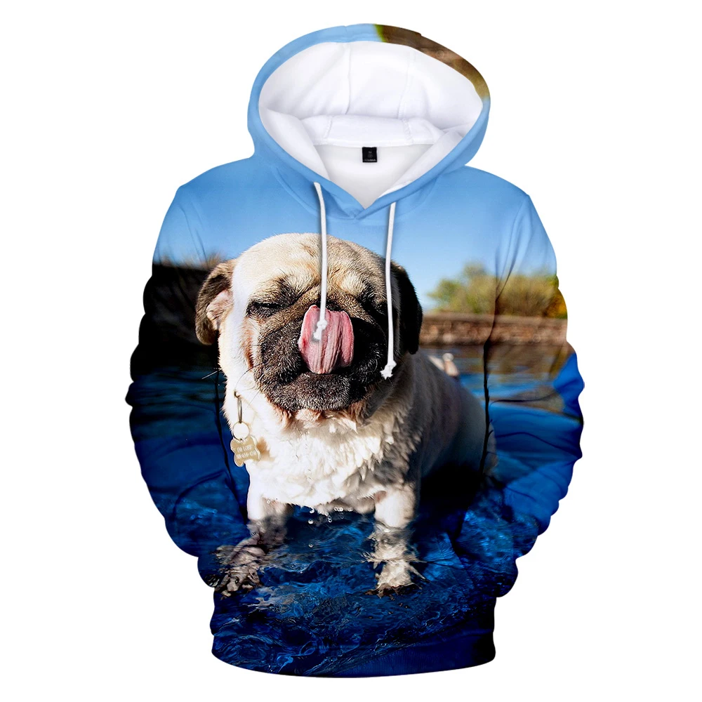 

Fashion 3D Pug Hoodies Men Women Sweatshirts Harajuku Hoodie Pullover Hot Autumn 3D Pug Hooded Casual Boys Girls Streetwear