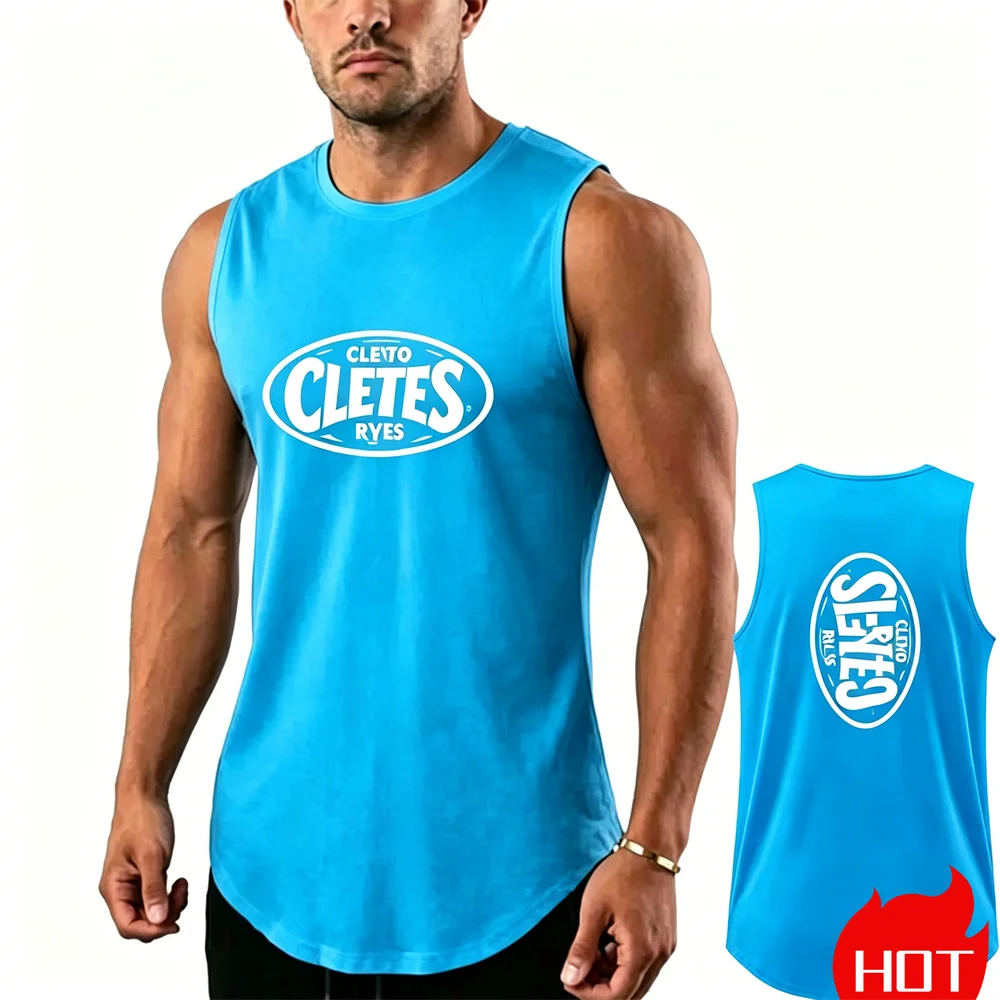 Summer men's fitness vest Quick drying letter sleeveless T-shirt Gym vest Gym vest ventilate sports men's t-shirts and tank tops