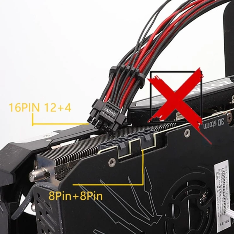 Cable extensión para tarjeta gráfica, 12 pines a 6 + 2, opción fuente alimentación ampliable, envío directo