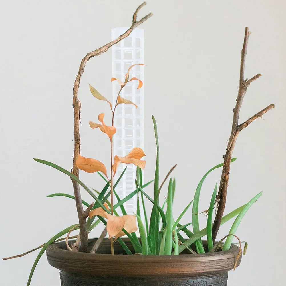 

2pcs Moss Pole For Climbing Plants Plastic Plant Support Stackable Vine Column Rack Indoor Outdoor Garden Trellis Holder For