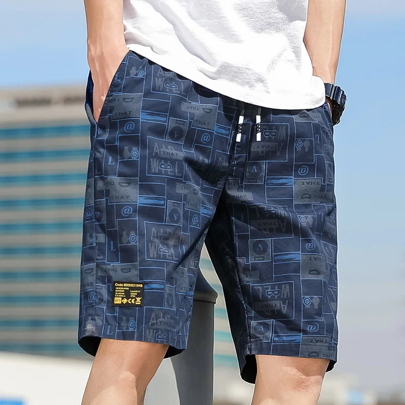Summer Men's Versatile Camouflage Work Shorts Fashion Casual Pure Cotton Five Point Pants Loose Beach Capris