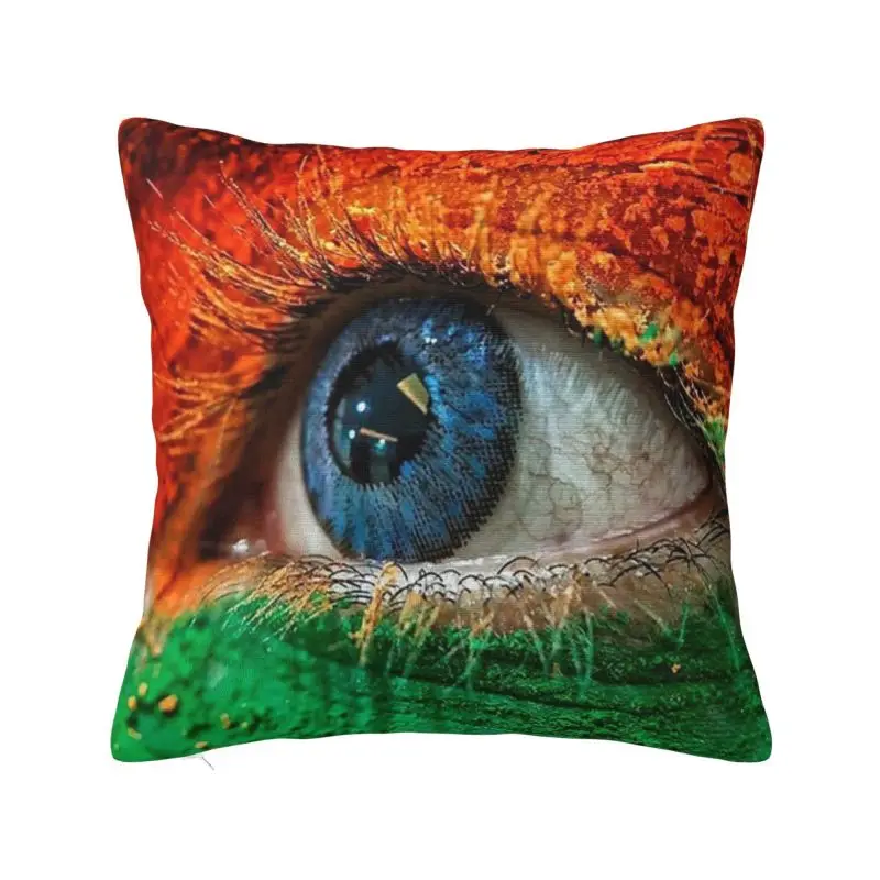 Custom Nordic Flag Of Indias Cushion Cover for Sofa Polyester Indias Patriotic Throw Pillow Case Living Room Decoration