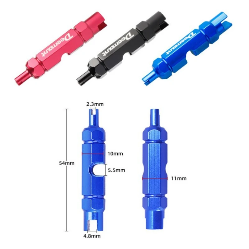 Multifunctional American French Valve Core Tool Aluminum Alloy Tire Core Removal Small Wrench Road Bike Bicycle Accessories