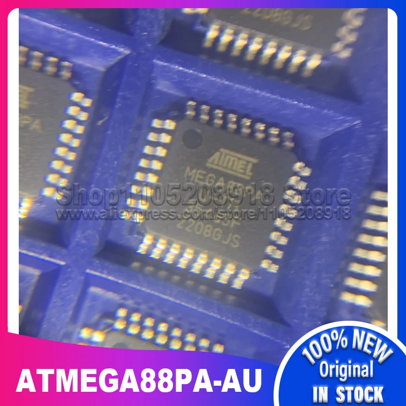 10 PZ/LOTTO ATMEGA88PA-AU MEGA88PA-AU U-TH 100% Nuovo stock Spot