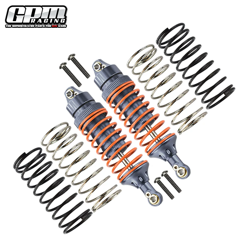 GPM-voorveringssystemen van gelegeerd metaal (1,3 mm, 1,5 mm, 1,7 mm spiraalveer en 4 mm dikke as) voor de TRAXXAS 1/10 Slash 4X4 / Stampede / Bandit XL-5.