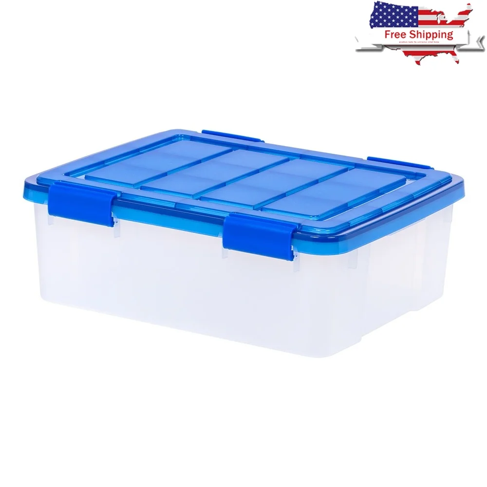 

Clear Plastic Storage Bins Airtight Containers with Lids Stackable Heavy-Duty Totes Organizing Home Garage Office Classroom