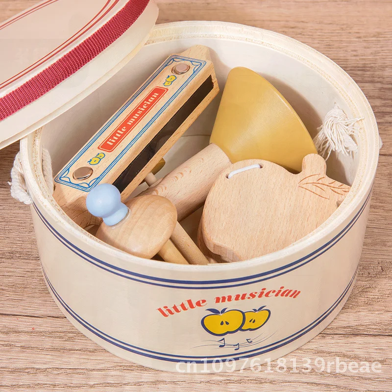 

Костюм для музыкальных инструментов Orff для детей, трансграничная музыка, просветление, раннее образование, деревянная флейта, губная гармошка, ручная кладка