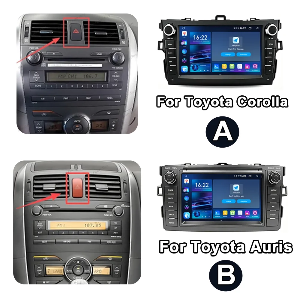 7'' Android For Toyota Corolla E140 150 2007 -2013 For Toyota Auris E150 2006 -2012 Auto GPS Navigation Car Radio Stereo Carplay