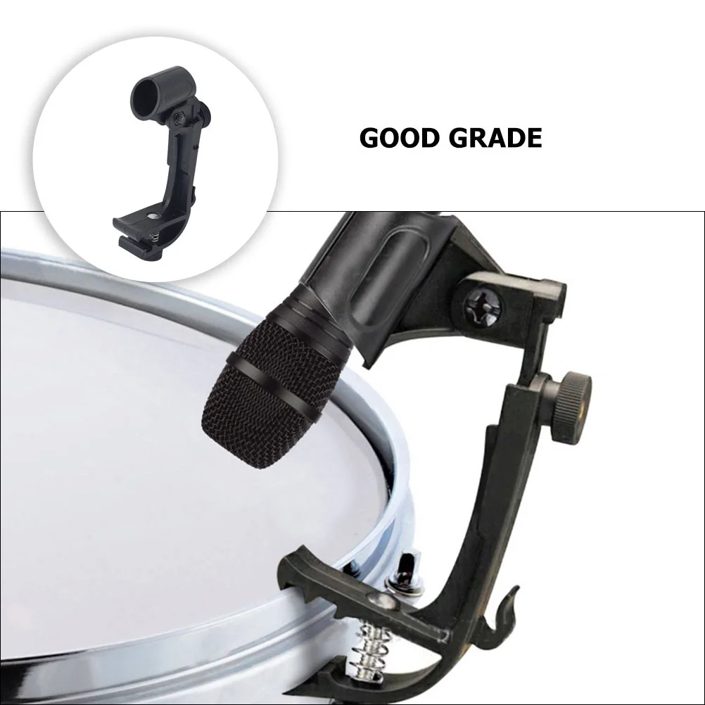 

Drum Clip Adjustable Microphone Holder ABS Lightweight Mic Stand Clip Durable Portable Mic Holder Drum Microphone Clamp