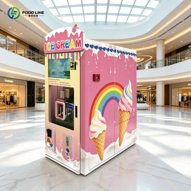 Dynamic-Display Ice Cream Vending Machine with Real-Time Promotions for Malls FL Customized