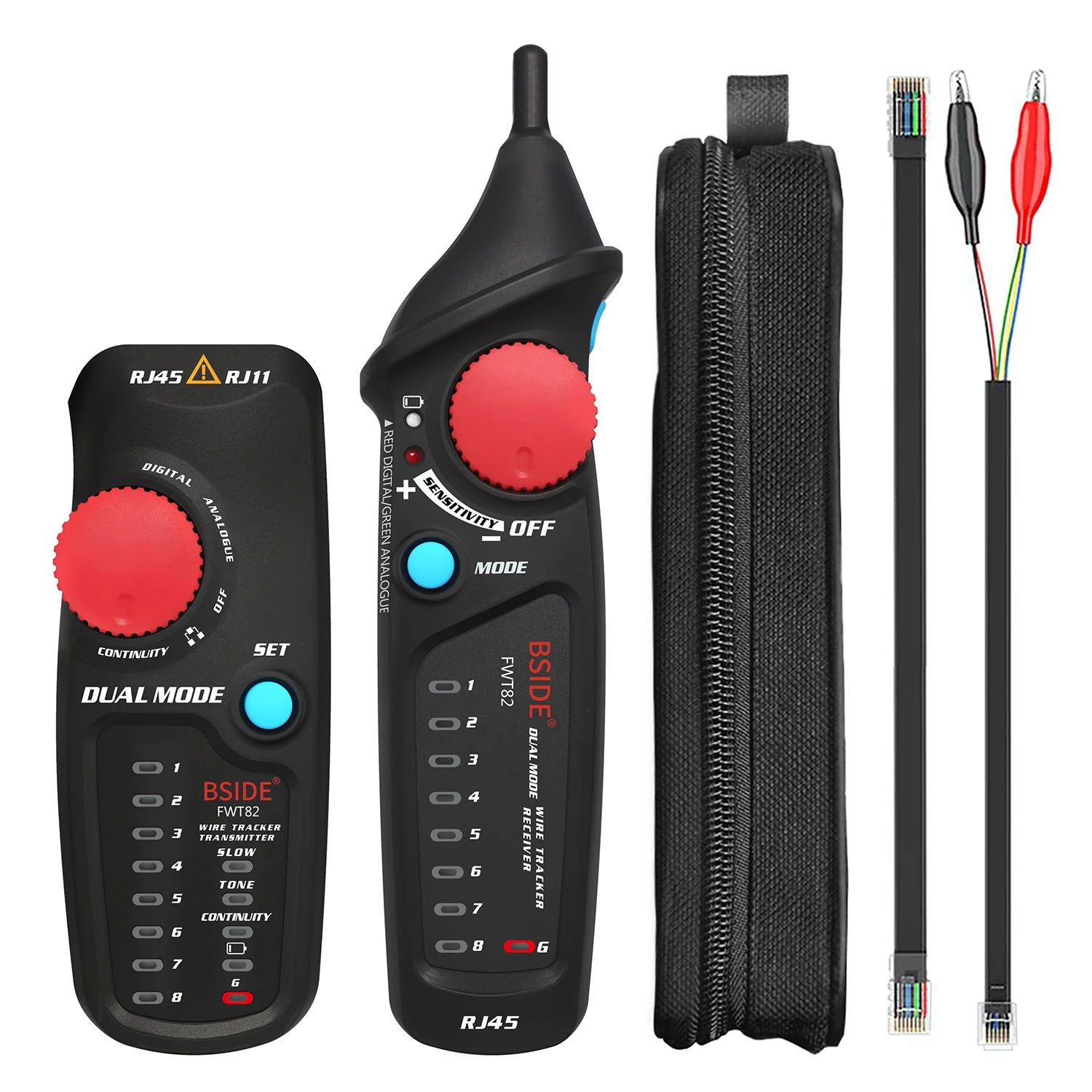 

BSIDE FWT82 Network Cable Tracker Wire Tester Professional RJ45 RJ11 Telephone Toner Ethernet LAN Tracer Detector Line Finder