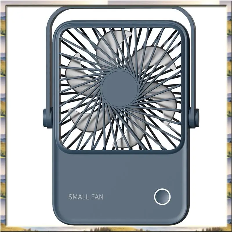 

AA46 HOT-Вентилятор Настольный небольшой электрический вентилятор подвесной и стоящий офисный двойного назначения темно-синий