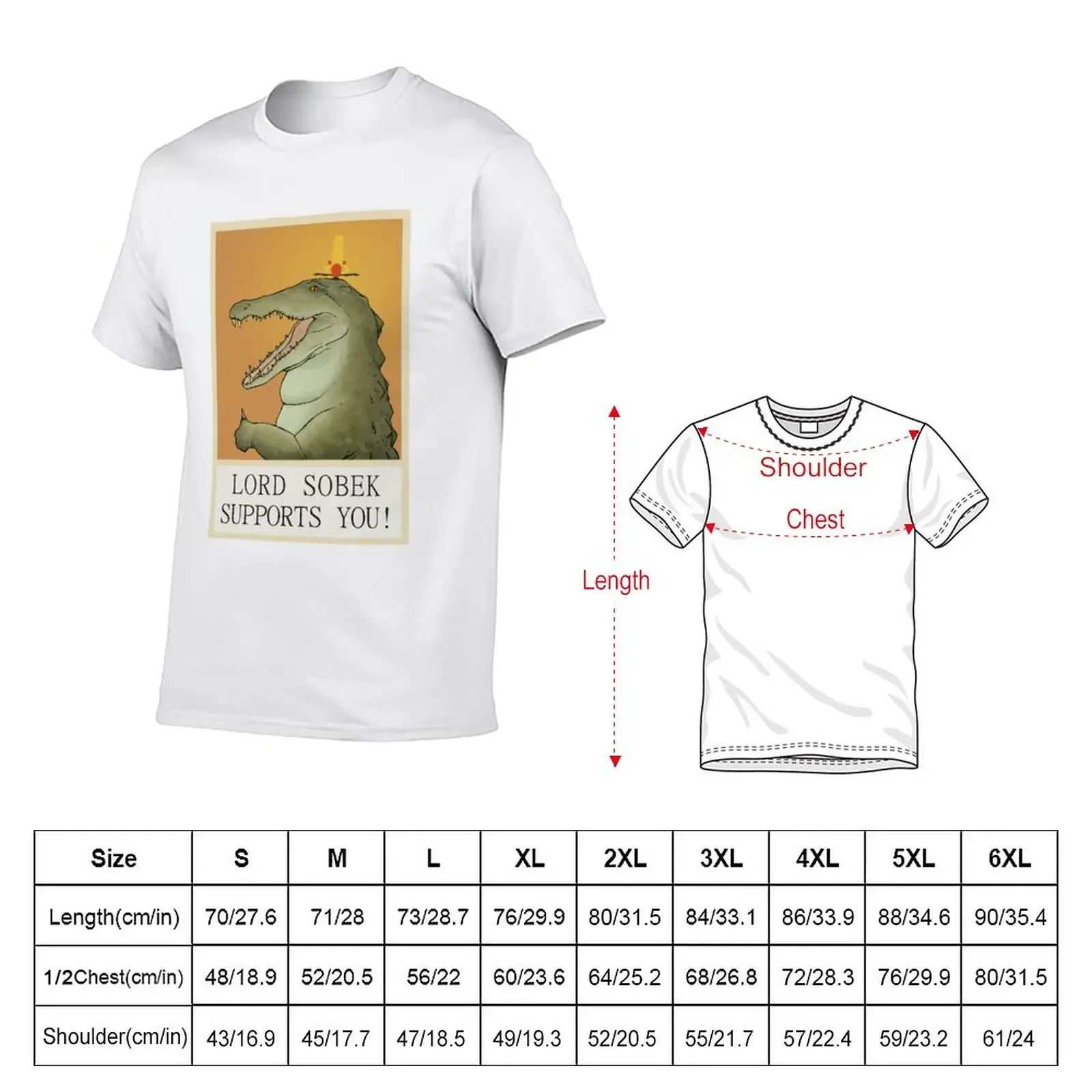 Lord Sobek Supports You! T-Shirt summer top vintage sweat shirts, men