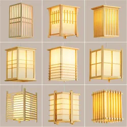 Solid Wooden Pendant Light For Livingroom Dining Room Kitchen Homestay Japan Style Suspension Hanging Lamp Art Decoration E27
