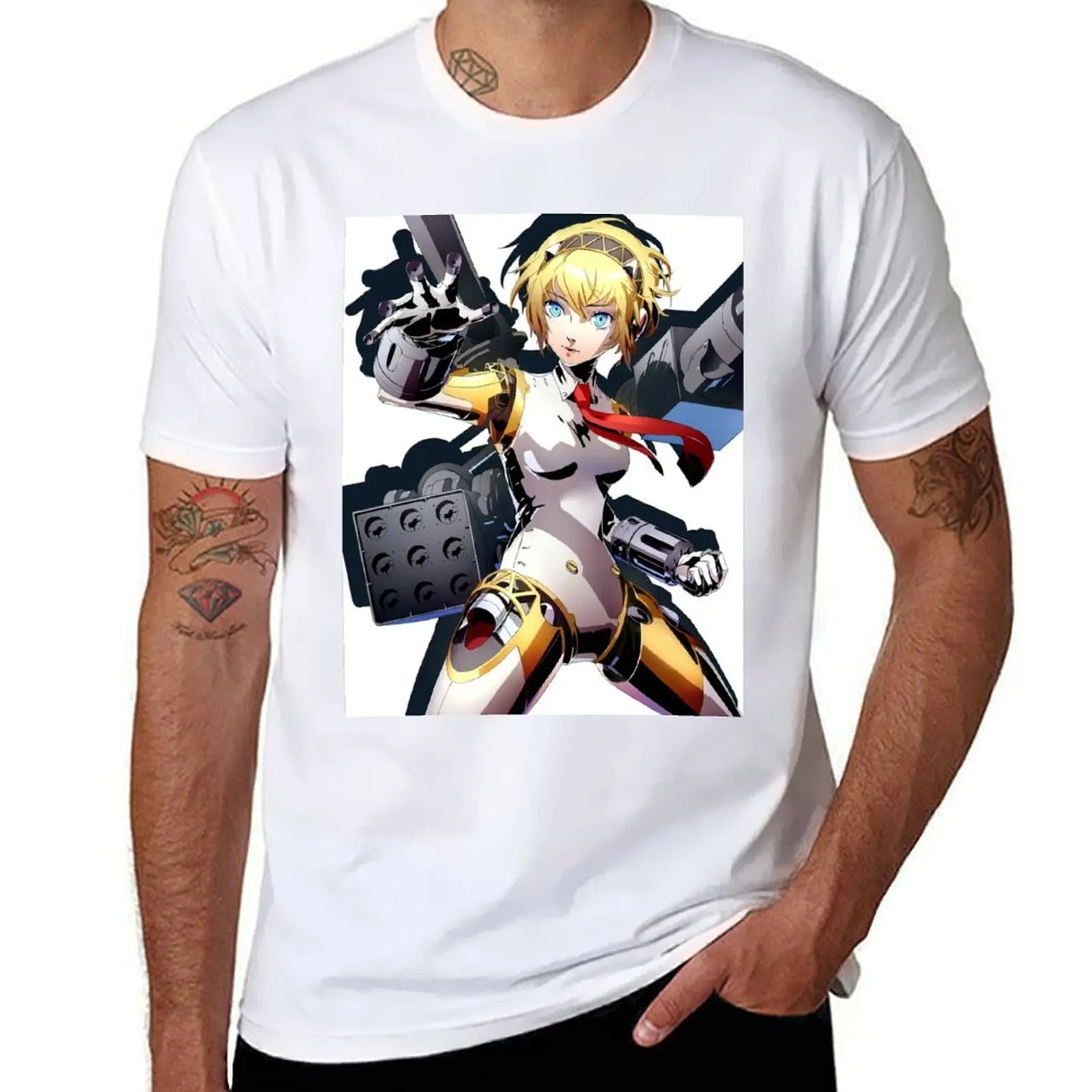 

Aigis T-Shirt t shirts cotton 100% t shirts for man graphic funny T-Shirt