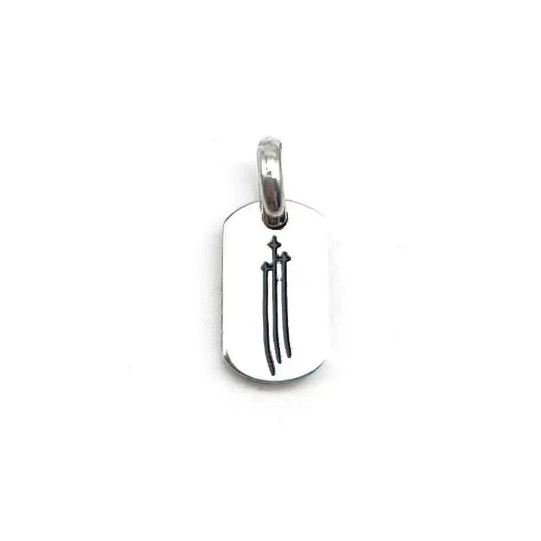 

S925 sterling silver fashionable three arrow Crusader pendant punk style hip-hop personality retro pendant accessory